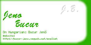 jeno bucur business card